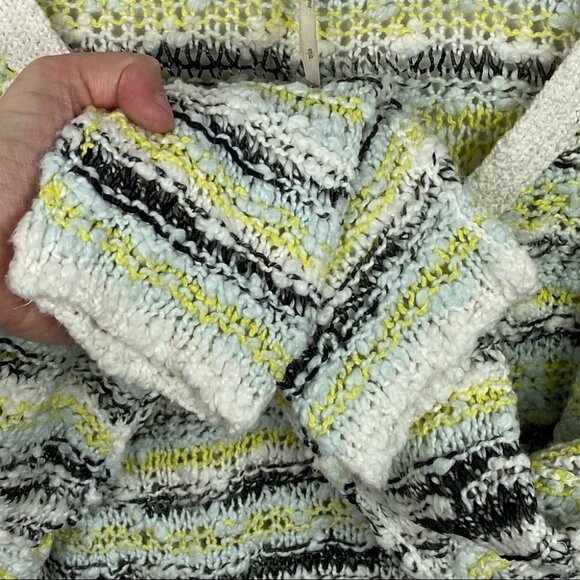 Free People‎ Marled Songbird Chunky Knit Pullover Sweater V-Neck Revolve Boho S - Picture 8 of 13